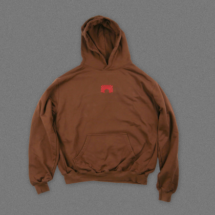 "Bring an end to all anger." Hoodie - Vintage Brown