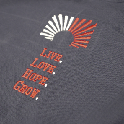 "Live.Love.Hope.Grow." Sweater - Navy Blue