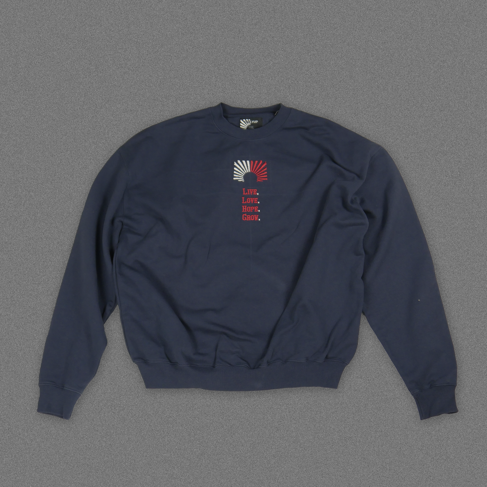 "Live.Love.Hope.Grow." Sweater - Navy Blue