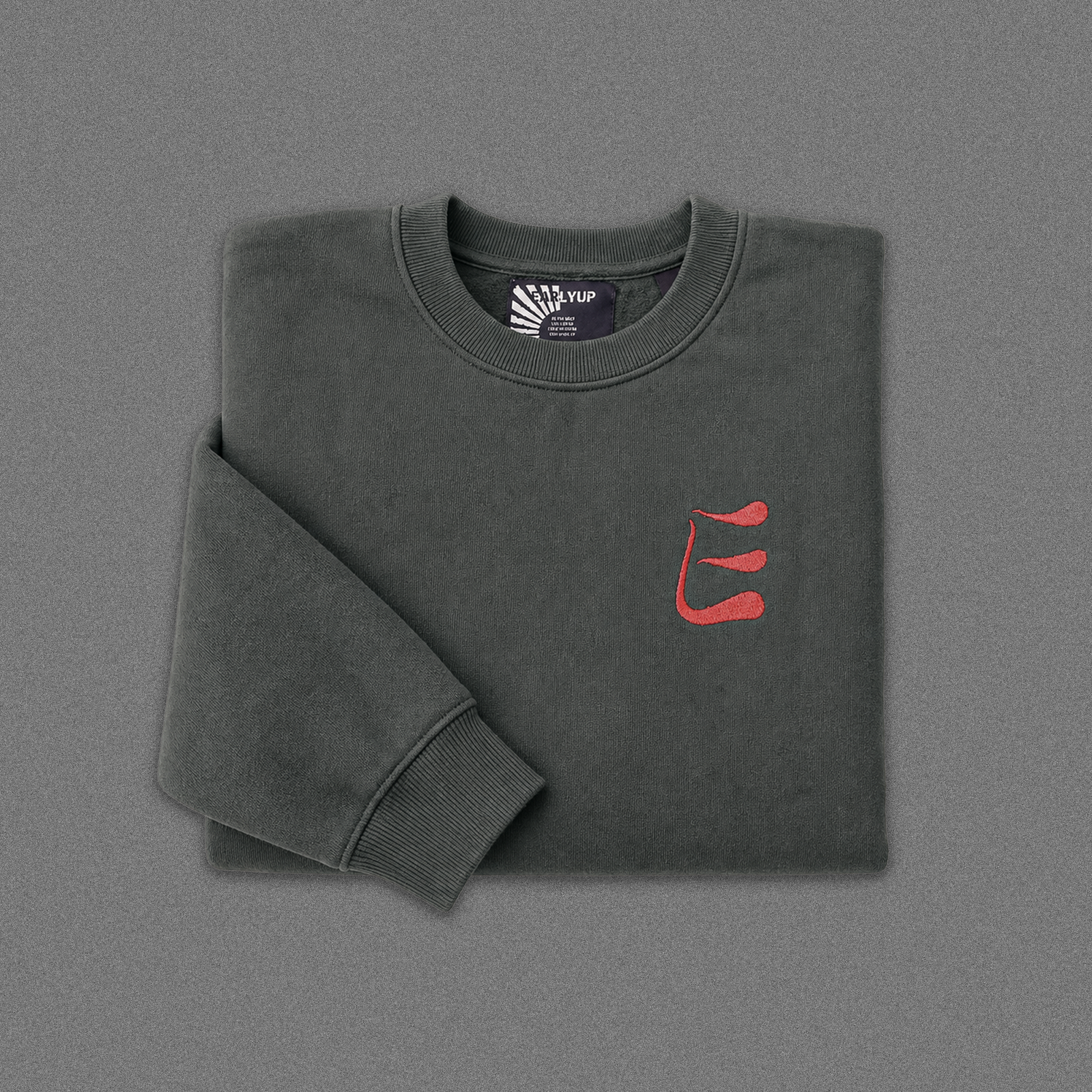 EARLYUP Monogramm Sweater - Wild Green