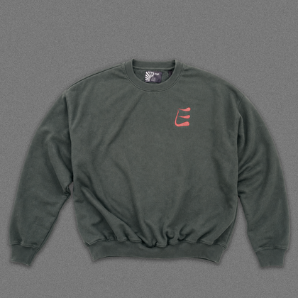 EARLYUP Monogramm Sweater - Wild Green